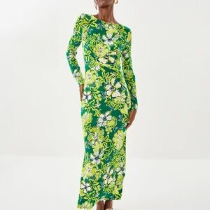 Lilly Pulitzer Green Floral Maxi Dress